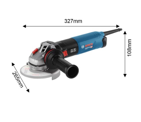 Bosch GWS 17-125 S Professional Angle Grinder – High Performance Grinder with Speed Control for Cutting, Grinding, and Industrial Applications